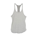 Men's Heather Grey Bodybuilding Gym Stringer Racerback Tank Top