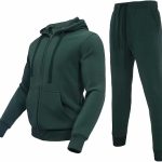 Men's Fleece Tracksuit Set | Zip-Up Hoodie & Jogger Sweatpants