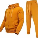 Men's Fleece Tracksuit Set | Zip-Up Hoodie & Jogger Sweatpants