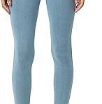 Women's High-Waisted Denim-Style Performance Leggings