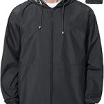 Men's Lightweight Waterproof Hooded Packable Performance Athletic Windbreaker Jacket