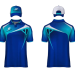 S Express Sublimated T20 Cricket Jersey and Cap Set – Royal Blue & Cyan