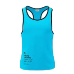 Men's Lightweight Cyan Blue Racerback Gym Training Tank Top