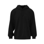 Classic Solid Black Pullover Fleece Hoodie