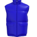 Electric Blue Oversized Insulated Puffer Vest