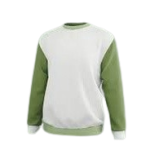 Men's Two-Tone Color-Block Crewneck Sweatshirt in White and Sage Green