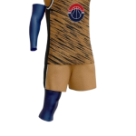 Custom Sublimated Tiger Stripe Graphic Athletic Basketball Uniform Set