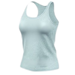 Women's Ice Blue Scooped Neck Racerback Performance Fitness Training Tank Top