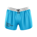 Women's Active Sky Blue Two-Tone Lightweight Training Shorts